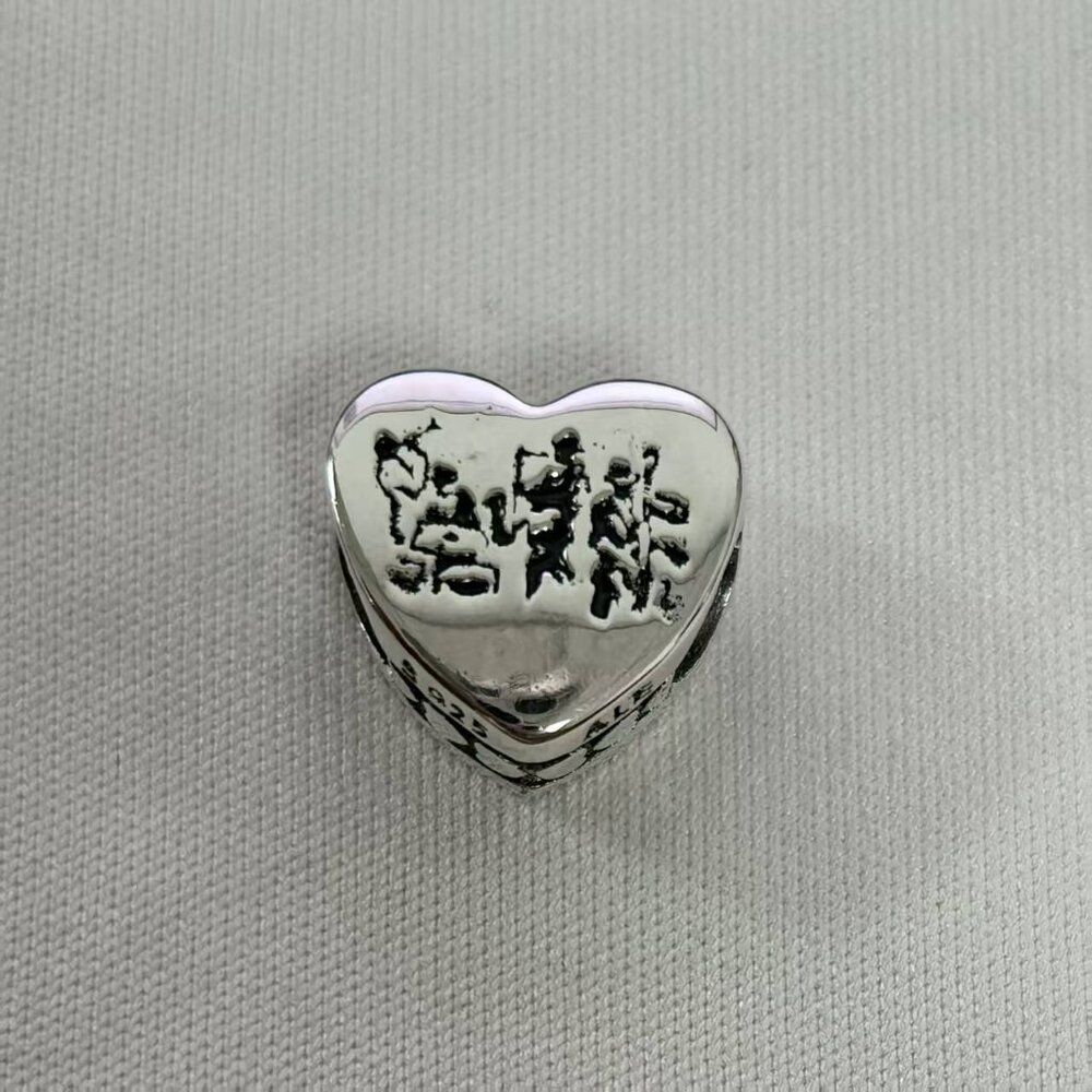 Pandora New Orleans Exclusive Travel Heart Charm, S925 Silver Jewelry